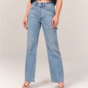Abercrombie & Fitch Jeans Women’s Size 16 33 L The 90s Baggy Distressed CLO